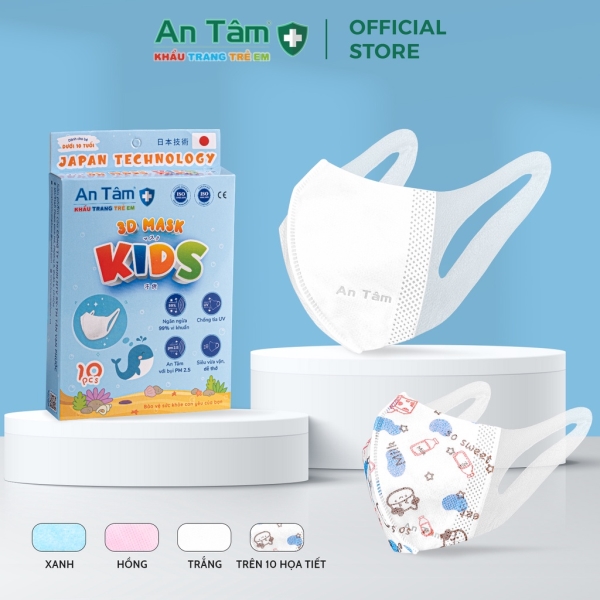 Khẩu trang 3D em bé hộp 10 cái